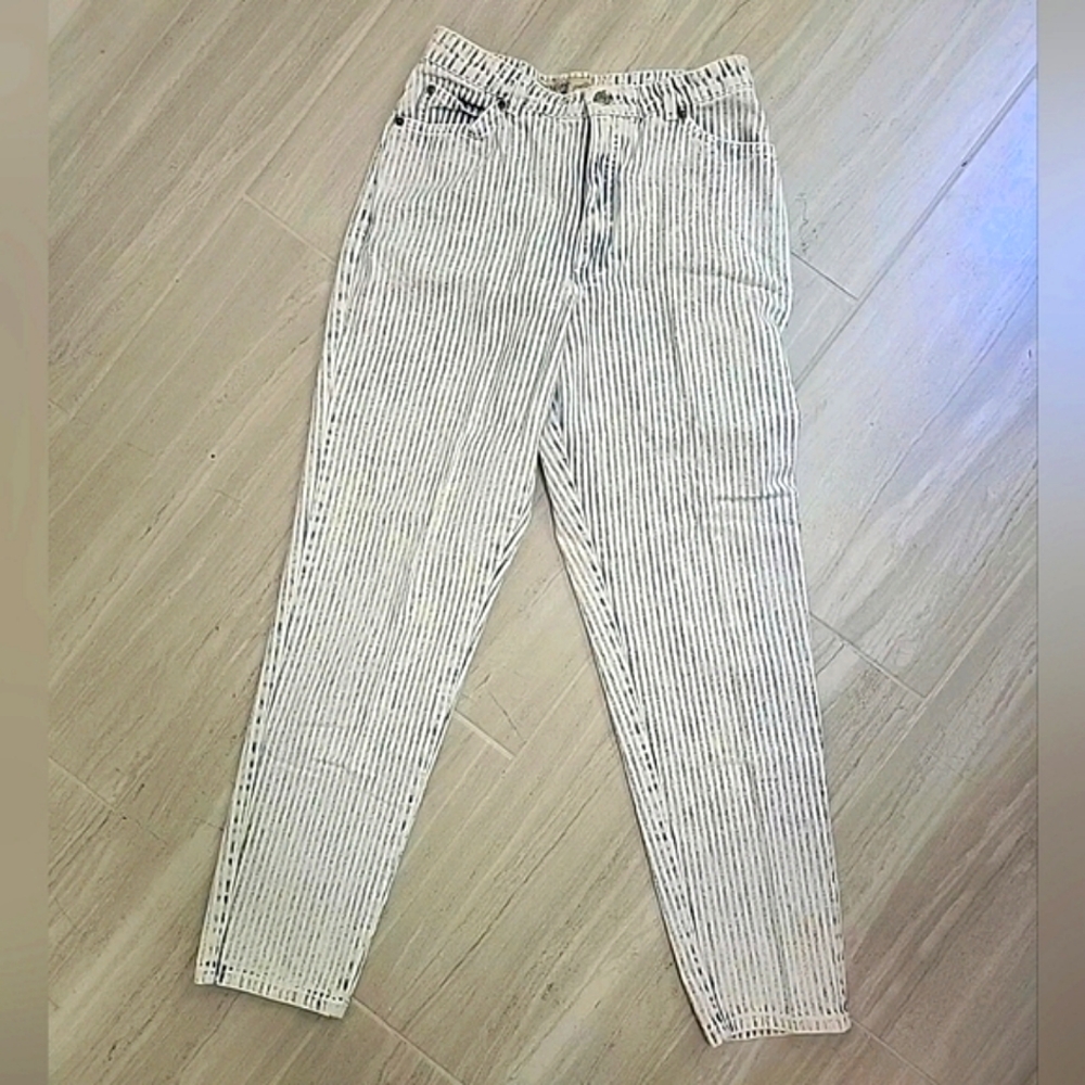 GAP Blue and White Straight Leg Jeans